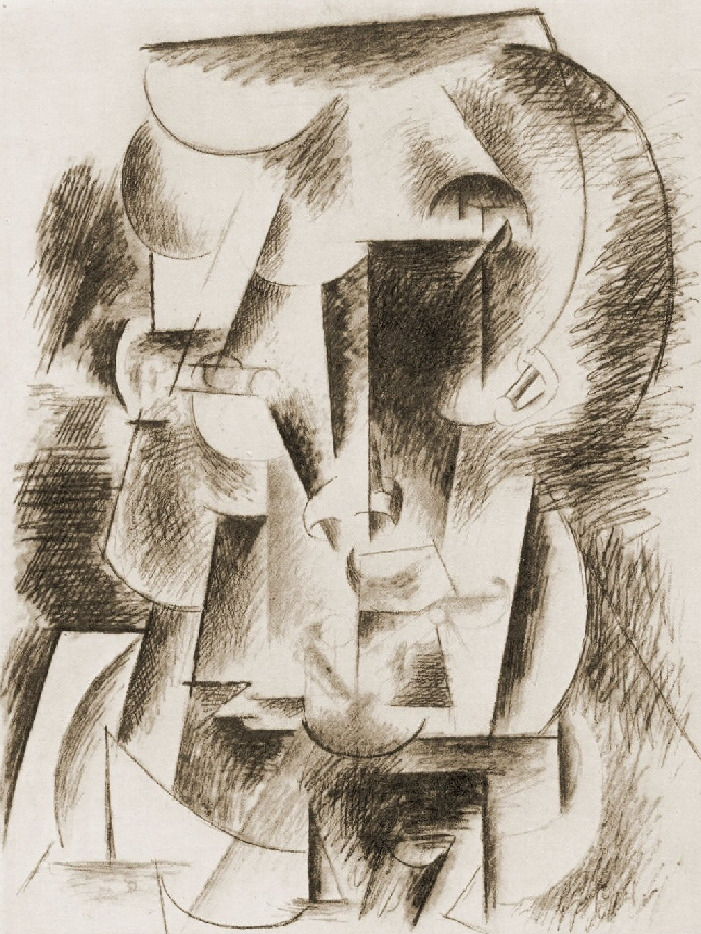 Пабло Пикассо. "Голова мужчины". 1910.